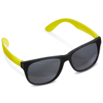 Óculos de sol de cores néon com aros pretos proteção UV400 cor amarelo fluorescente