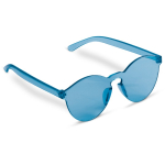 Óculos de sol estilo retro de igual tom pastel UV400 cor azul-claro