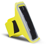 Braçadeira desportiva de neoprene para a maioria dos smartphones cor amarelo fluorescente