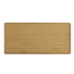 Bateria externa de bambu FSC com painel solar 8.000 mAh cor madeira terceira vista