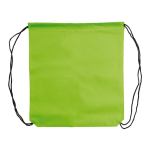 Mochila de cuerdas non-woven de cores com cordões pretos 75 g/m2 cor verde-lima segunda vista