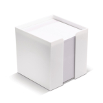 Cubo de 800 folhas brancas para notas em caixa de plástico 10x10x10cm cor branco