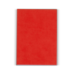 Bloco de notas com capa flexível em várias cores com 150 folhas cor vermelho segunda vista