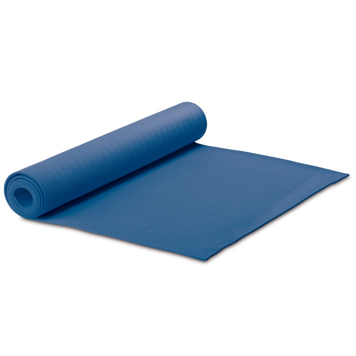 Tapete de yoga de 4mm de espessura com saco para transporte cor azul-escuro