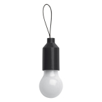 Lanterna de 1 luz LED com pega para pendurar num porta-chaves ou bolsa cor preto terceira vista