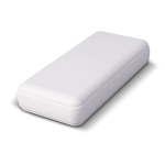 Bateria externa com portas USB-A e uma porta tipo C de 16.000 mAh cor branco