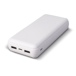 Bateria externa com portas USB-A e uma porta tipo C de 16.000 mAh cor branco segunda vista