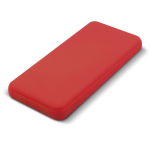 Bateria externa com portas USB-A e uma porta tipo C de 10.000 mAh cor vermelho