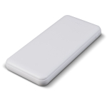 Bateria externa com portas USB-A e uma porta tipo C de 10.000 mAh cor branco