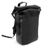 Mochila personalizada roll-top impermeável com alças acolchoadas, 25L cor preto