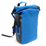 Mochila personalizada roll-top impermeável com alças acolchoadas, 25L cor azul