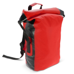 Mochila personalizada roll-top impermeável com alças acolchoadas, 25L cor vermelho