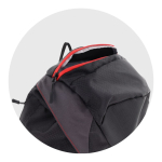 Mochila para viagens com vários compartimentos para caminhada 40L cor preto sexta vista