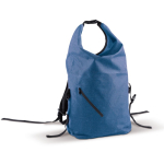 Mochila roll-top resistente à água com bolso frontal 22L cor azul