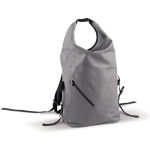 Mochila roll-top resistente à água com bolso frontal 22L cor cinzento