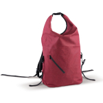 Mochila roll-top resistente à água com bolso frontal 22L cor vermelho-escuro