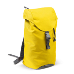 Mochila com parte refletora com um compartimento principal cor amarelo