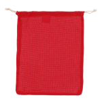 Saco reutilizável de algodão para frutas e verduras 25x30 cm cor vermelho