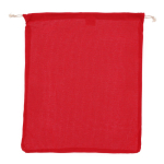 Saco reutilizável de algodão para frutas e verduras 40x45 cm cor vermelho