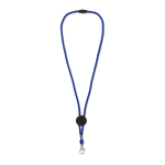 Lanyard colorido, mosquetão de metal, encaixe personalizável cor azul