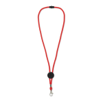 Lanyard colorido, mosquetão de metal, encaixe personalizável cor vermelho