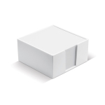 Cubo de plástico de 320 folhas brancas para notas 10x10x5 cm cor branco