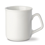 Caneca de porcelana branca com bordo arredondado e capacidade de 280ml cor branco