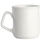 Caneca de porcelana branca com bordo arredondado e capacidade de 280ml cor branco segunda vista