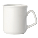 Caneca de porcelana branca com bordo arredondado e capacidade de 280ml cor branco quarta vista