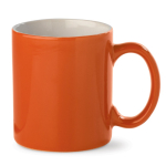 Caneca de cerâmica em várias cores com capacidade de 300ml cor cor-de-laranja