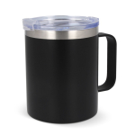 Caneca take away de cerâmica com asa para fácil transporte 350ml cor preto