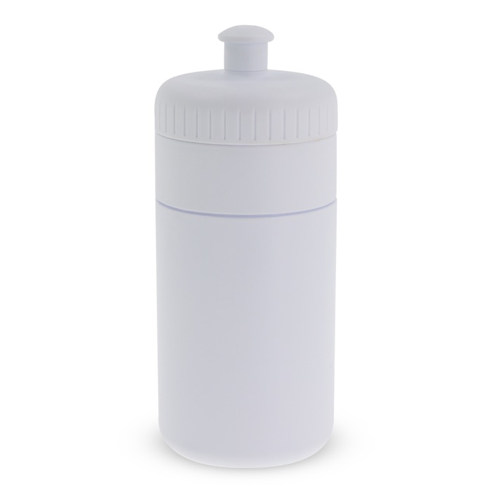 Garrafa desportiva livre de BPA com detalhe a cor 500ml cor branco segunda vista