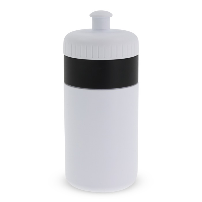 Garrafa desportiva livre de BPA com detalhe a cor 500ml cor branco/preto segunda vista