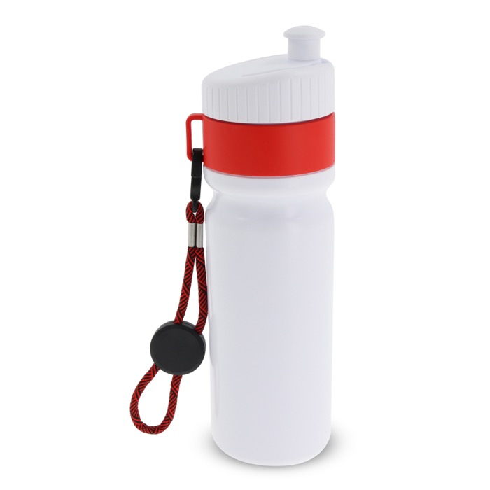 Garrafa desportiva livre de BPA com detalhe a cor e correia 500ml cor vermelho segunda vista