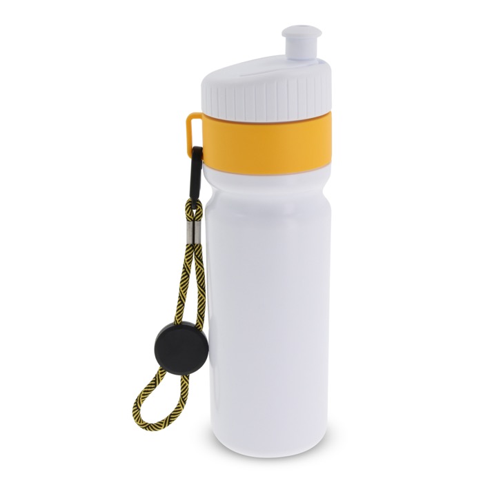 Garrafa desportiva livre de BPA com detalhe a cor e correia 500ml cor amarelo segunda vista