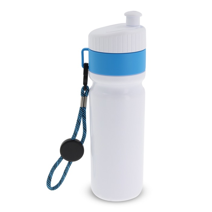 Garrafa desportiva livre de BPA com detalhe a cor e correia 500ml cor azul-claro segunda vista