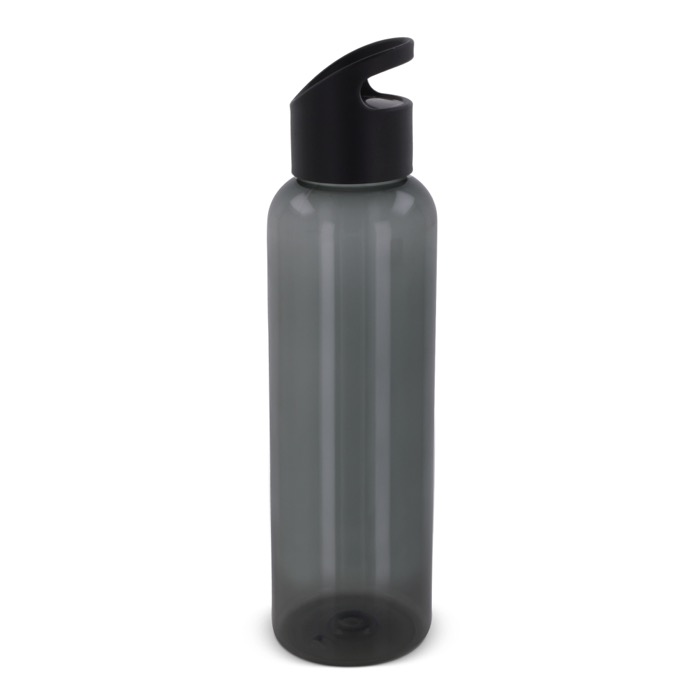 Garrafa de RPET de cores transparentes com asa geométrica 600ml cor preto