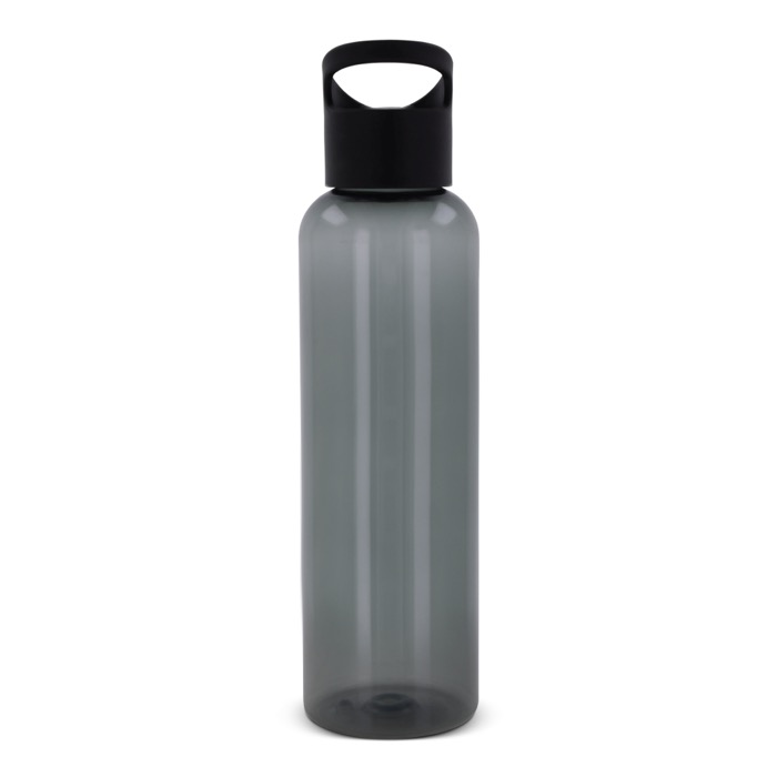 Garrafa de RPET de cores transparentes com asa geométrica 600ml cor preto segunda vista