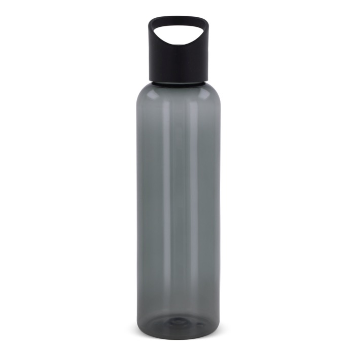 Garrafa de RPET de cores transparentes com asa geométrica 600ml cor preto quinta vista