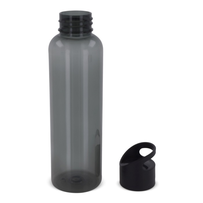 Garrafa de RPET de cores transparentes com asa geométrica 600ml cor preto sexta vista