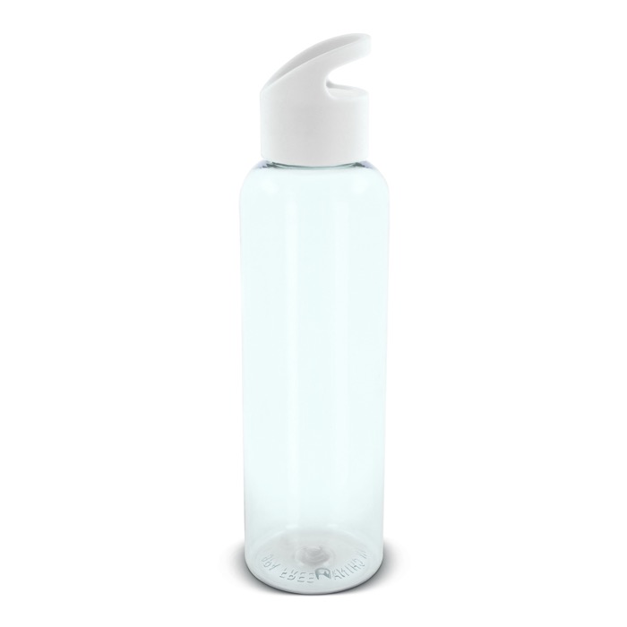 Garrafa de RPET de cores transparentes com asa geométrica 600ml cor branco