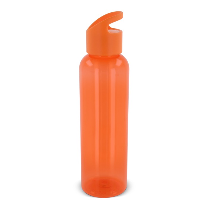 Garrafa de RPET de cores transparentes com asa geométrica 600ml cor cor-de-laranja