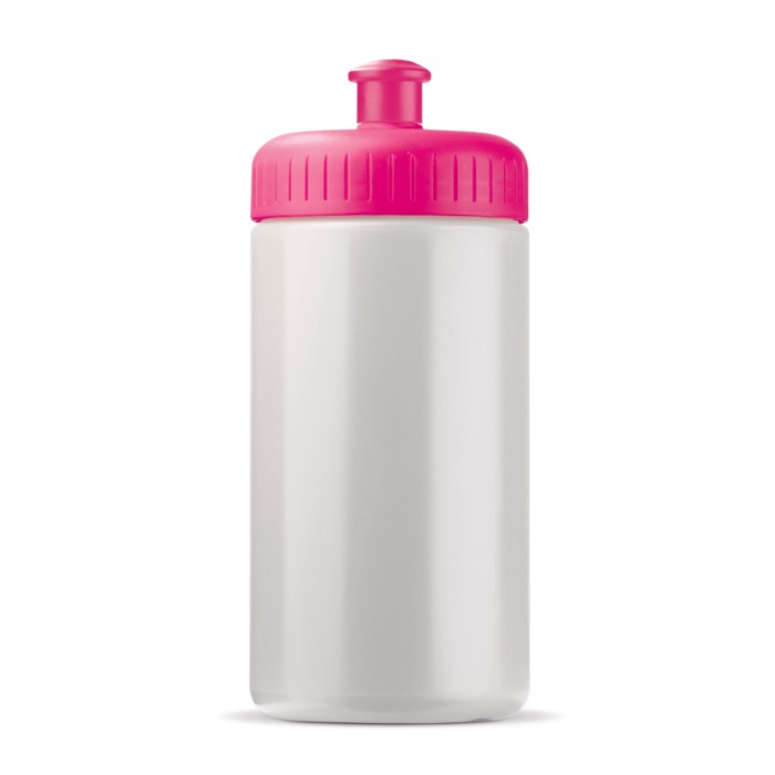 Bidão personalizado de plástico livre de BPA e 100% antigota 500ml cor cor-de-rosa