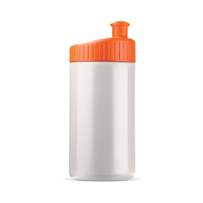 Bidão desportivo de plástico livre de BPA e 100% antigota 500ml cor cor-de-laranja