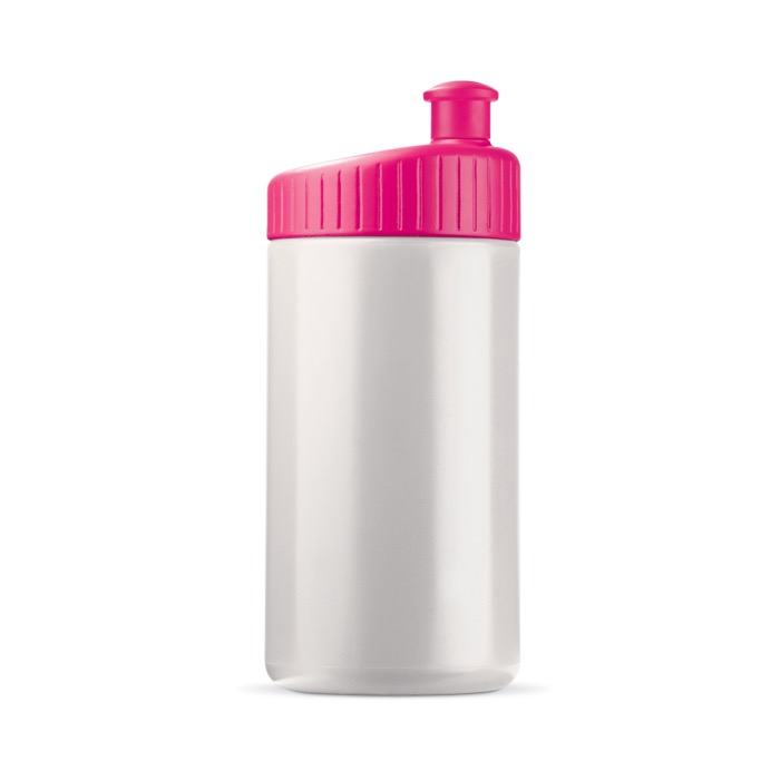 Bidão desportivo de plástico livre de BPA e 100% antigota 500ml cor cor-de-rosa