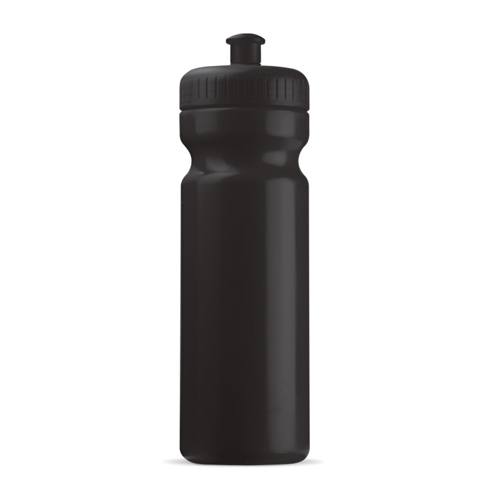 Bidão desportivo de plástico livre de BPA e 100% antigota 750ml cor preto