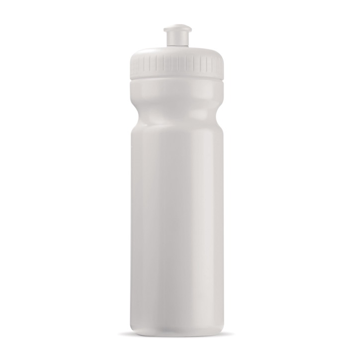 Bidão desportivo de plástico livre de BPA e 100% antigota 750ml cor branco