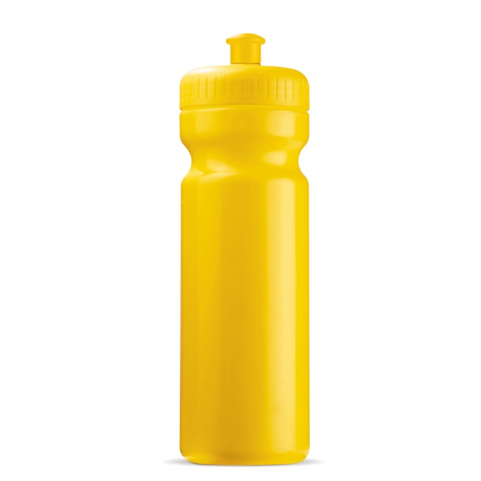 Bidão desportivo de plástico livre de BPA e 100% antigota 750ml cor amarelo