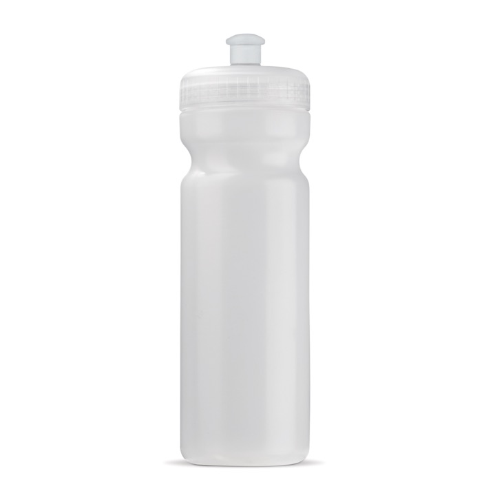 Bidão desportivo de plástico livre de BPA e 100% antigota 750ml cor transparente