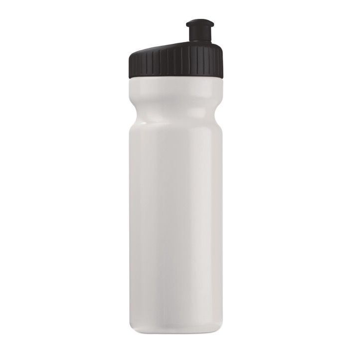 Bidão de plástico livre de BPA e 100% antigota 750ml cor branco/preto